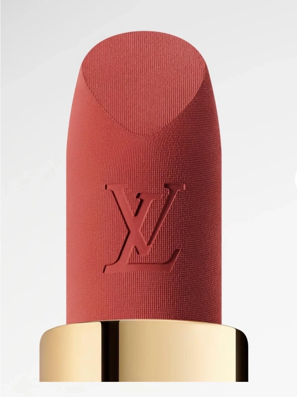 Louis  Vuitton Pink Brown Lipstick with Gold Accents